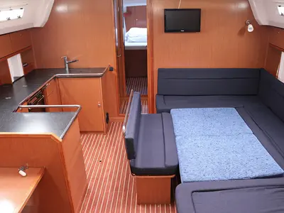 Salon of Sirena, a Bavaria Cruiser 50 sailboat at Općina Sukošan, Croatia