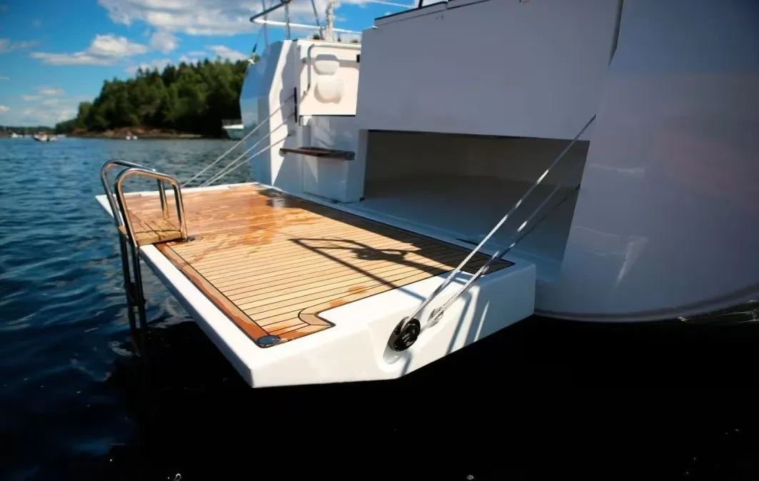 Deck of NUESTRA EMILIA, a Bavaria C45 sailboat at Izola, Slovenia