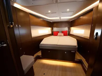 Cabin on NUESTRA EMILIA, a Bavaria C45 sailboat at Izola, Slovenia