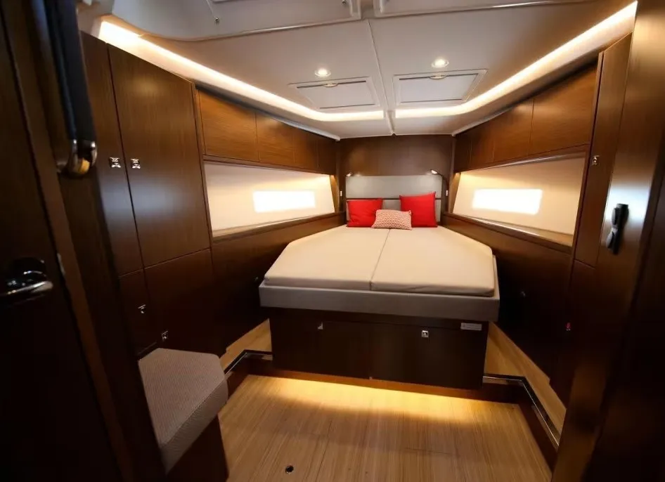 Cabin on NUESTRA EMILIA, a Bavaria C45 sailboat at Izola, Slovenia