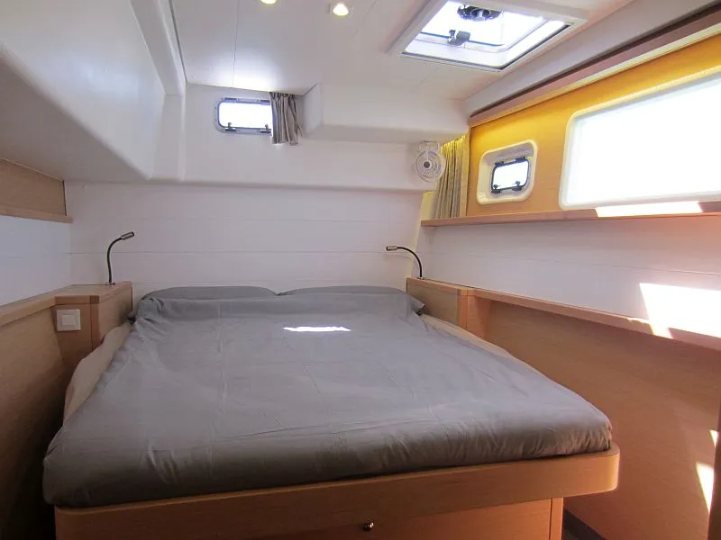 Cabin on Anabella, a Lagoon 450 catamaran at Palma de Mallorca, Spain
