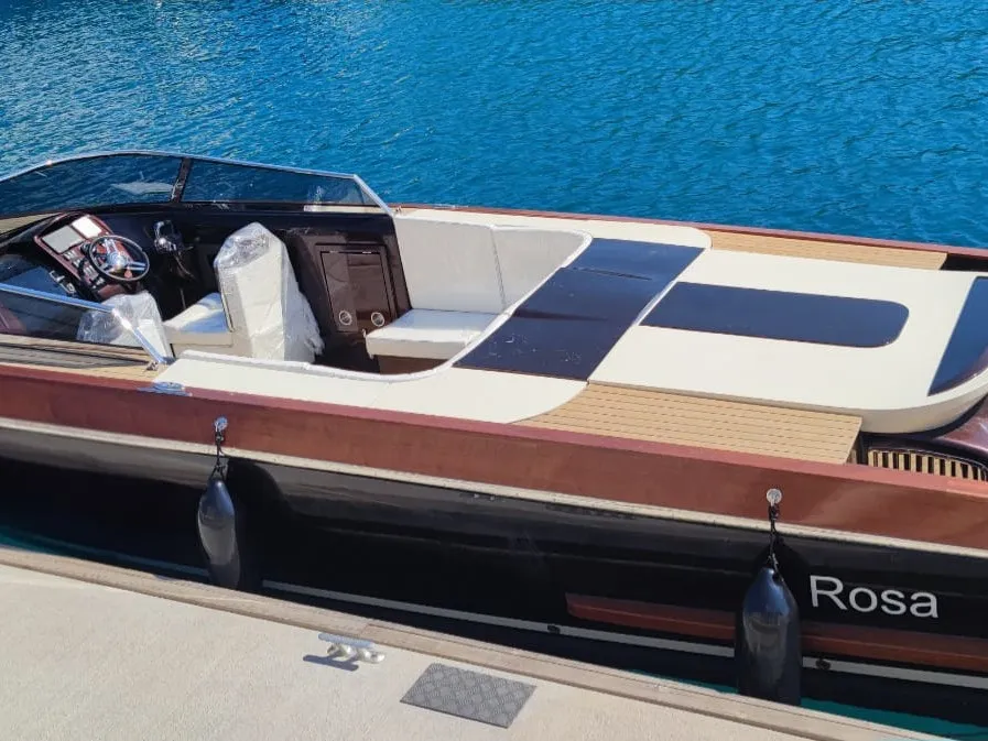 Deck of Rosa, a Gulet Motorboat motorboat at Herceg Novi, Montenegro