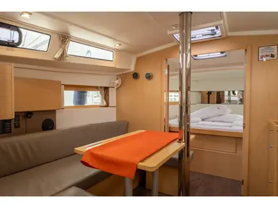 Salon of Era, a Beneteau Oceanis 38.1 sailboat at Salerno, Italy