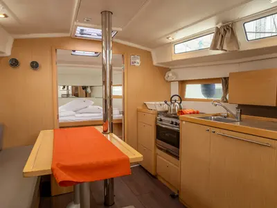 Galley of Era, a Beneteau Oceanis 38.1 sailboat at Salerno, Italy