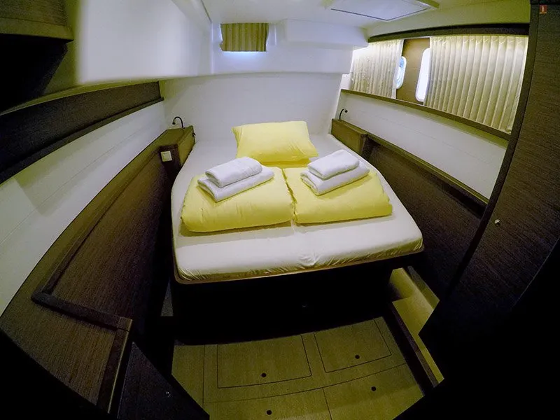 Cabin on Zuzo II, a Lagoon 450 catamaran at Grad Šibenik, Croatia