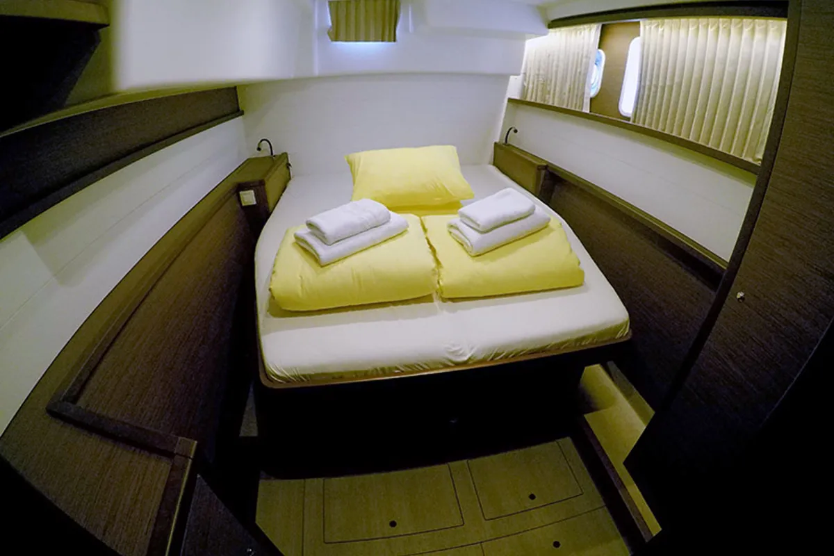 Cabin on Zuzo II, a Lagoon 450 catamaran at Grad Šibenik, Croatia