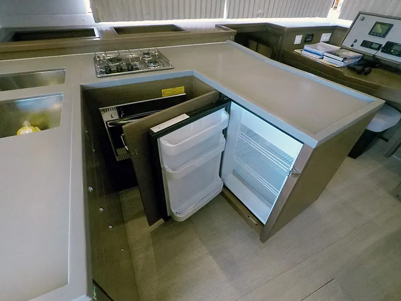 Galley of Zuzo II, a Lagoon 450 catamaran at Grad Šibenik, Croatia