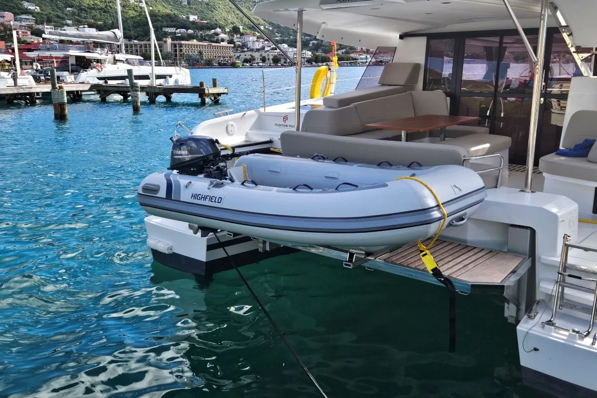 Moonlight, a Fountaine Pajot FP 41 Maesto 3 catamaran at Charlotte Amalie, United States