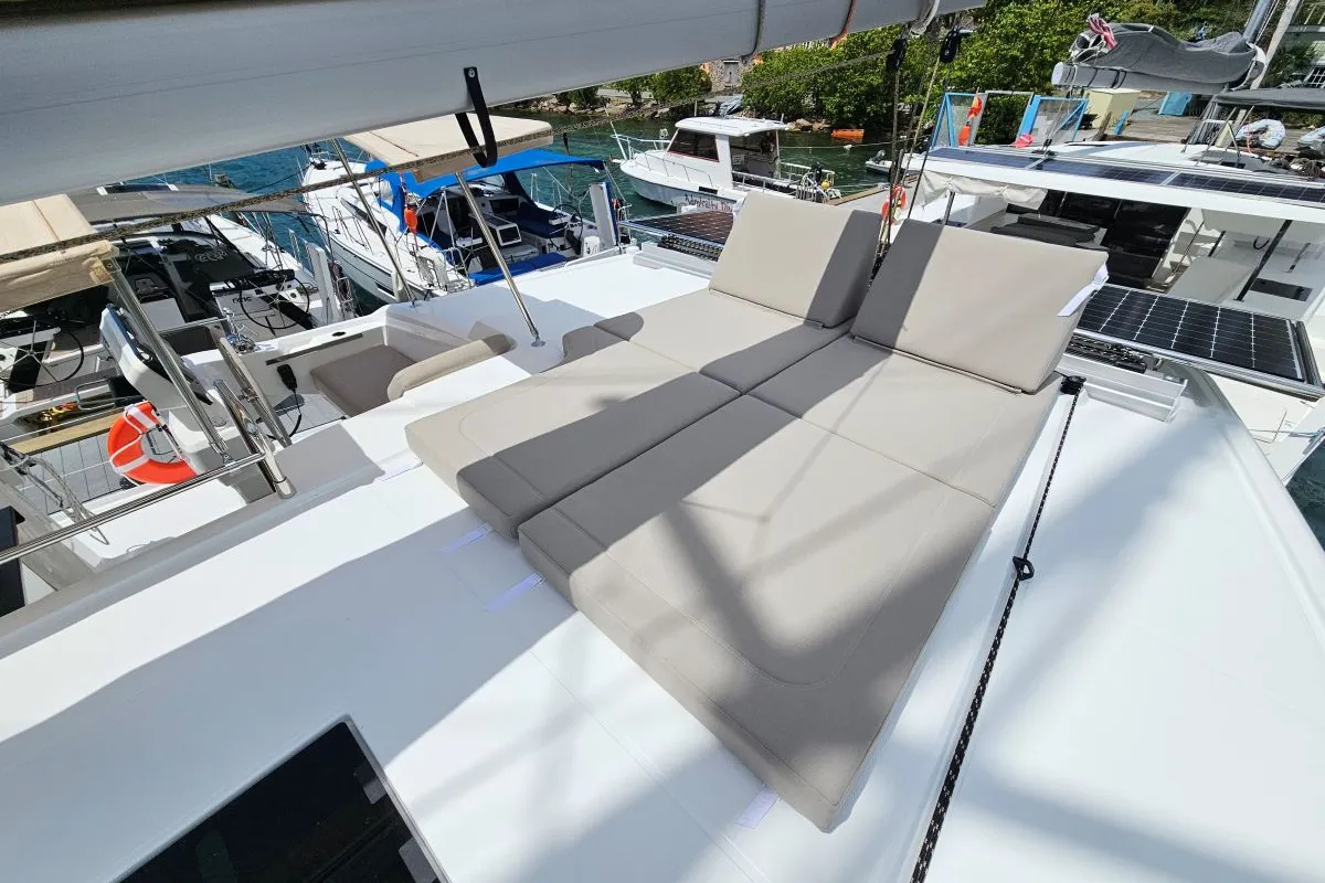 Moonlight, a Fountaine Pajot FP 41 Maesto 3 catamaran at Charlotte Amalie, United States