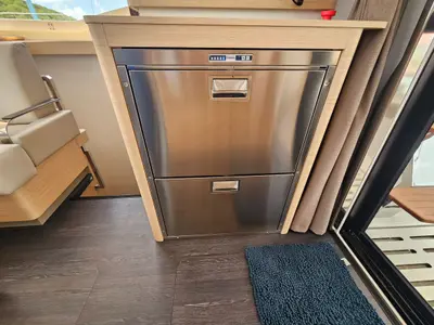 Galley of Moonlight, a Fountaine Pajot FP 41 Maesto 3 catamaran at Charlotte Amalie, United States
