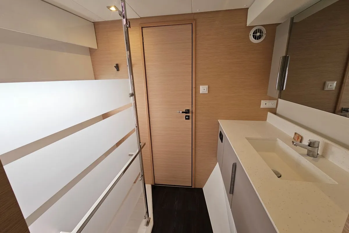 Moonlight, a Fountaine Pajot FP 41 Maesto 3 catamaran at Charlotte Amalie, United States