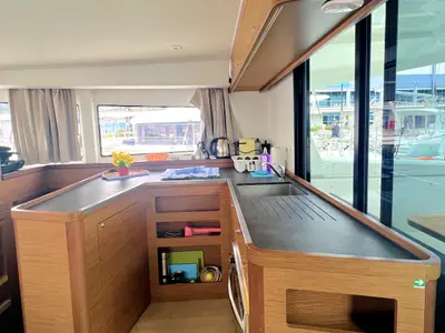 Galley of Kobukson, a Lagoon 42 catamaran at Grad Kaštela, Croatia