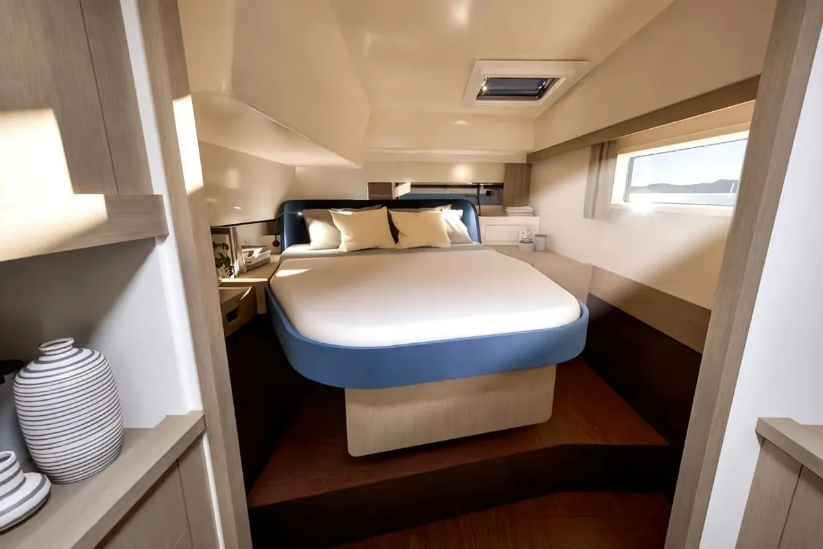 Olympos, a Fountaine Pajot FP 41 Quatuor 4 catamaran at Lavreotiki Municipal Unit, Greece
