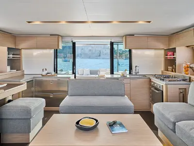 Galley of Babalu, a Lagoon 51 catamaran at Athens, Greece