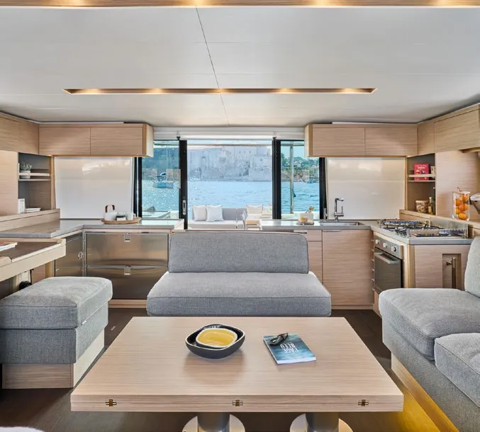 Galley of Babalu, a Lagoon 51 catamaran at Athens, Greece