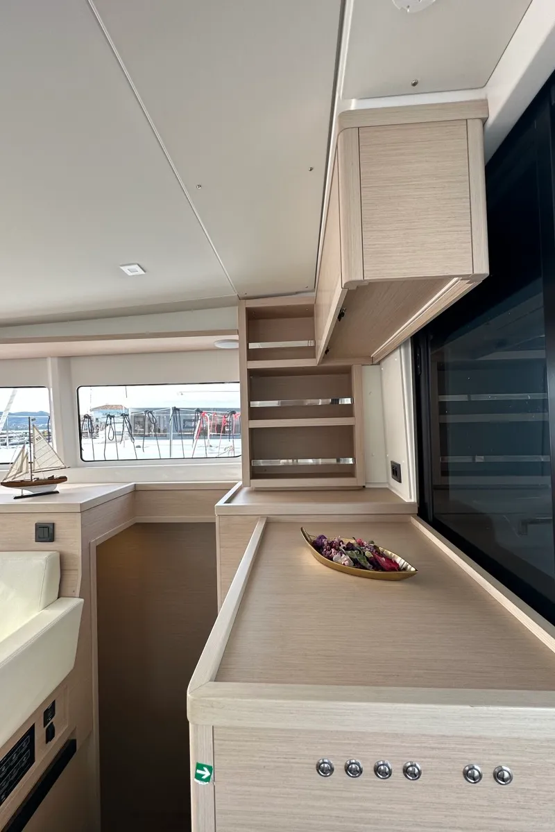 Galley of Granma, a Lagoon 46 catamaran at Olbia, Italy