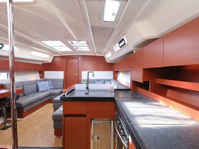 Galley of Amarena, a Hanse 458 sailboat at Općina Sukošan, Croatia