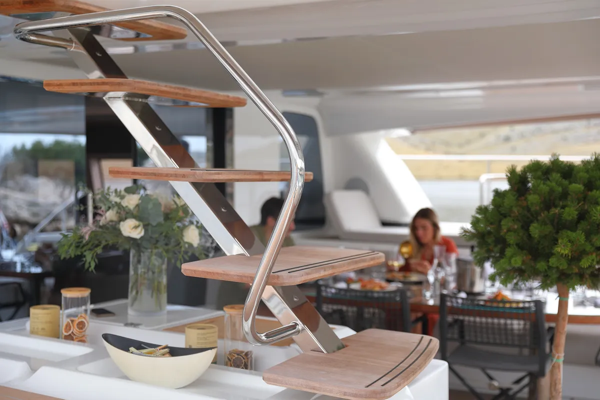 Deck of MASTERMIND, a Lagoon Sixty 7 catamaran at Split, Croatia