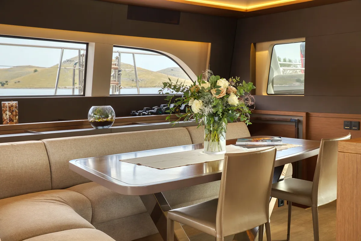 Salon of MASTERMIND, a Lagoon Sixty 7 catamaran at Split, Croatia