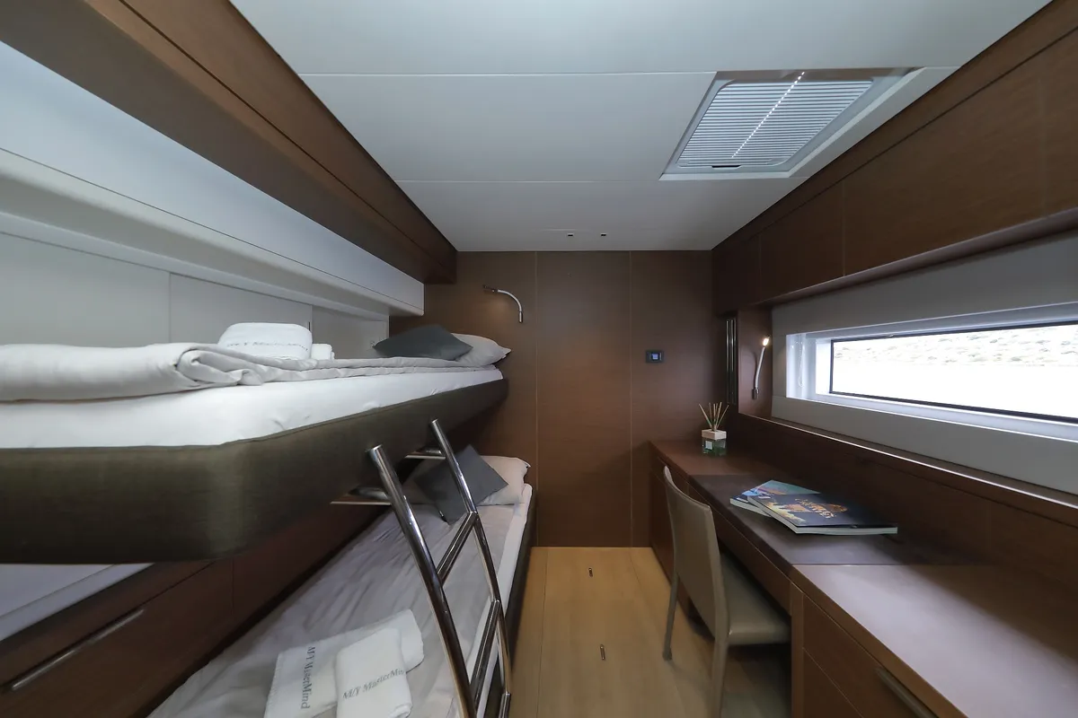 Cabin on MASTERMIND, a Lagoon Sixty 7 catamaran at Split, Croatia