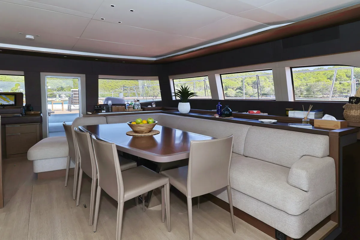 Salon of MASTERMIND, a Lagoon Sixty 7 catamaran at Split, Croatia