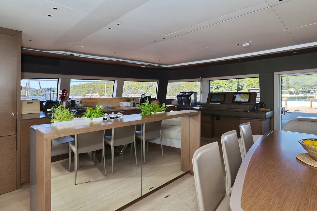 Deck of MASTERMIND, a Lagoon Sixty 7 catamaran at Split, Croatia