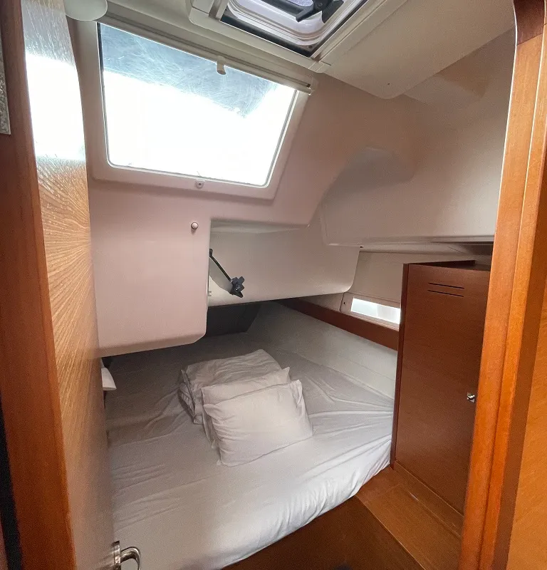 Cabin on Lola, a Dufour 460 GL sailboat at Sukošan, Croatia