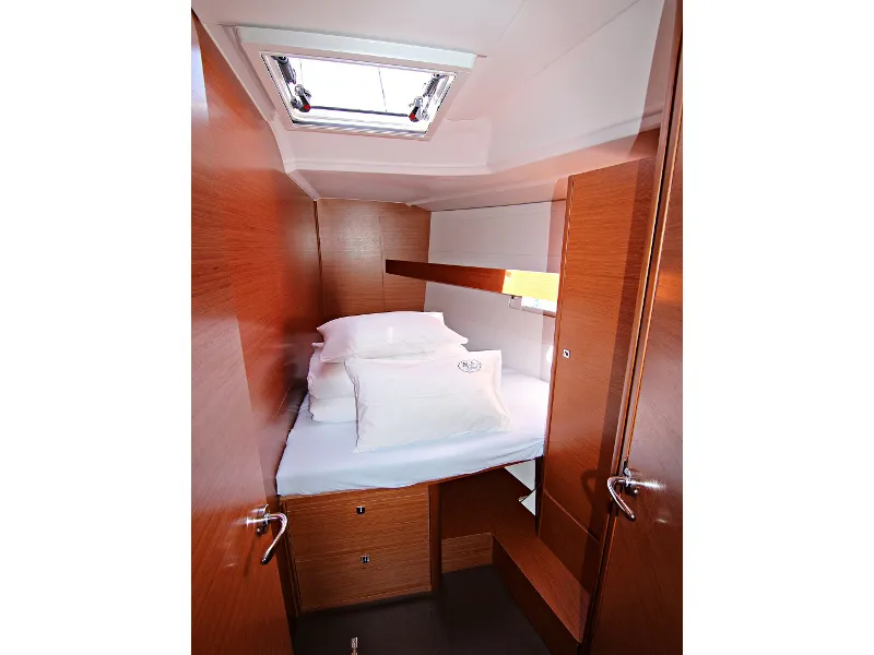 Cabin on Lola, a Dufour 460 GL sailboat at Sukošan, Croatia
