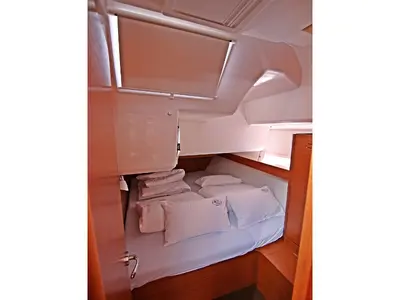Cabin on Lola, a Dufour 460 GL sailboat at Sukošan, Croatia
