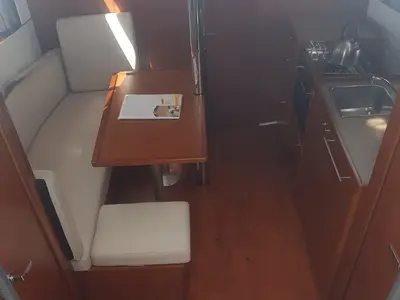 Galley of Matilde, a Beneteau Oceanis 38.1 sailboat at Puntone di Scarlino, Italy