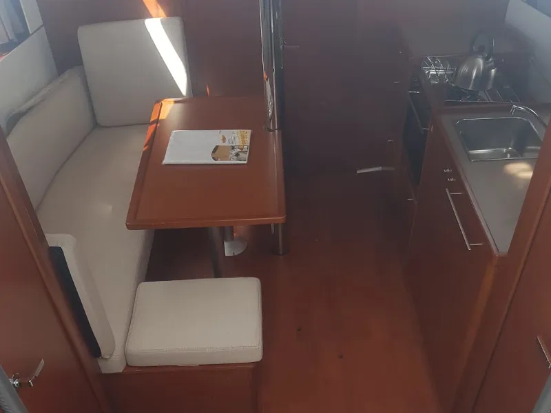 Galley of Matilde, a Beneteau Oceanis 38.1 sailboat at Puntone di Scarlino, Italy