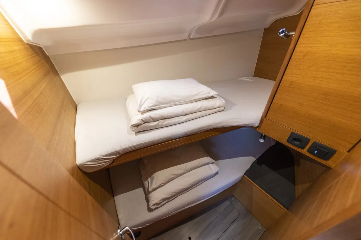 Cabin on Pasithea, a Elan Impression 45.1 sailboat at Zadar, Croatia