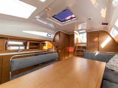 Salon of Pasithea, a Elan Impression 45.1 sailboat at Zadar, Croatia
