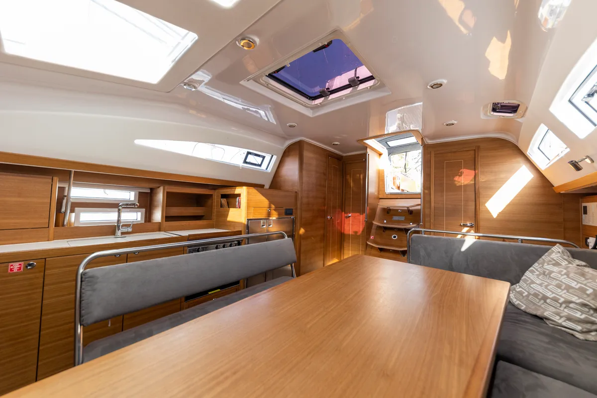 Salon of Pasithea, a Elan Impression 45.1 sailboat at Zadar, Croatia