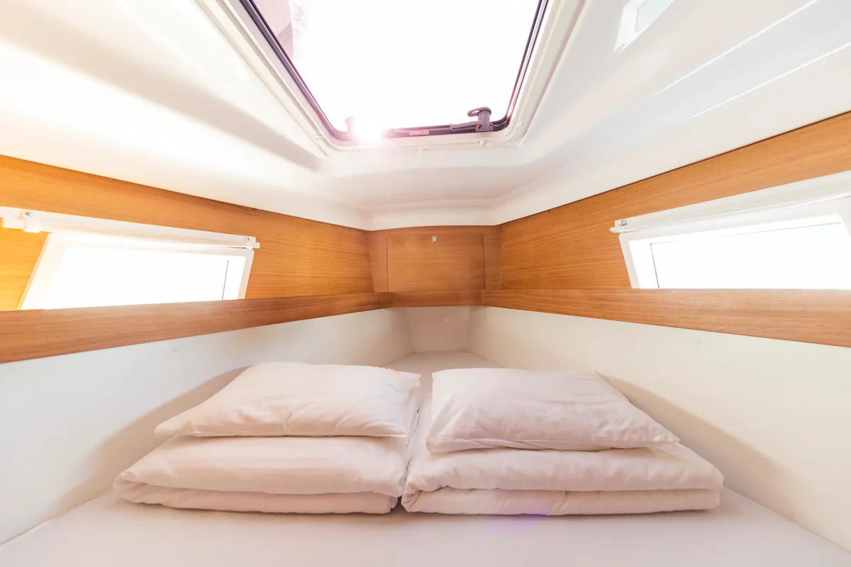 Cabin on Pasithea, a Elan Impression 45.1 sailboat at Zadar, Croatia