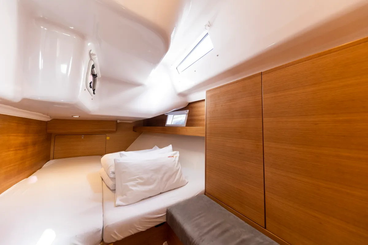 Cabin on Pasithea, a Elan Impression 45.1 sailboat at Zadar, Croatia