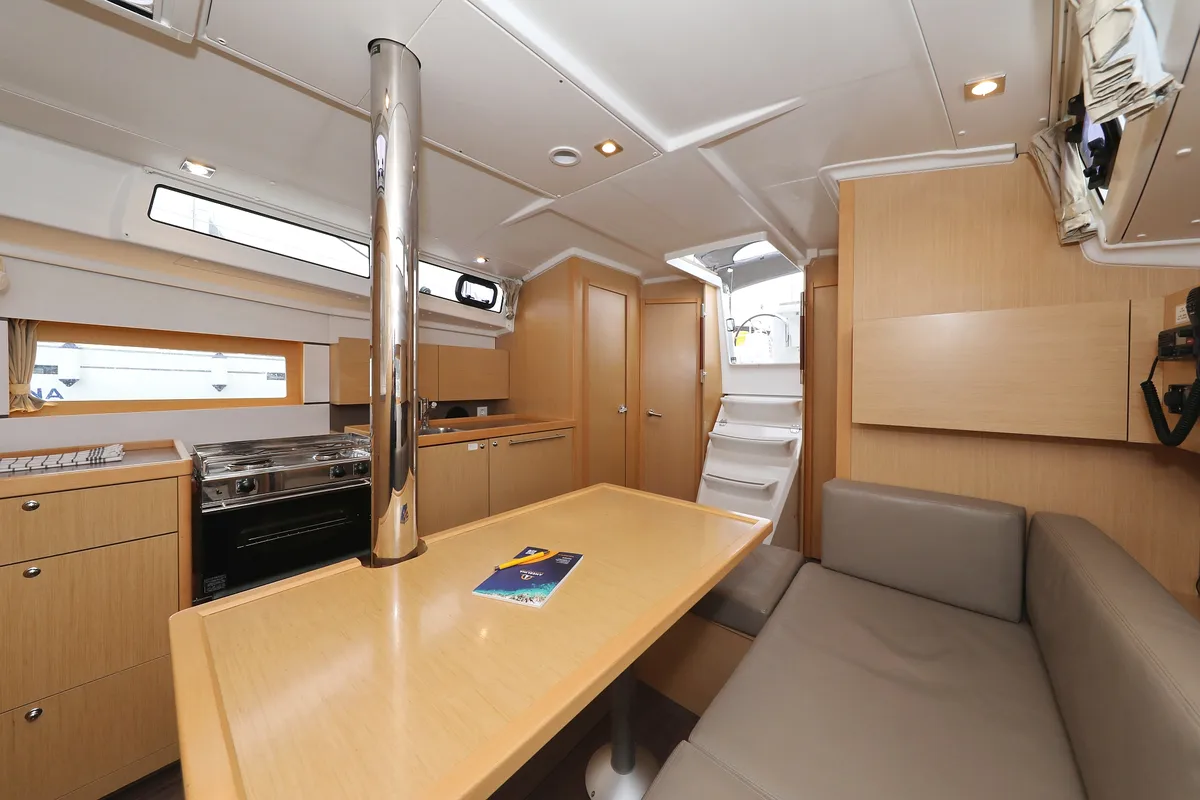 Salon of One, a Beneteau Oceanis 38 sailboat at Grad Biograd na Moru, Croatia