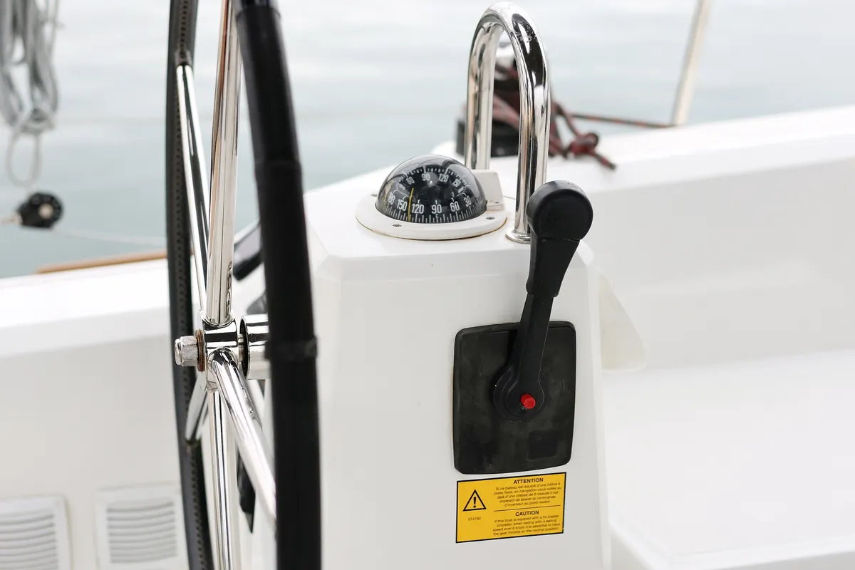 Cockpit of One, a Beneteau Oceanis 38 sailboat at Grad Biograd na Moru, Croatia