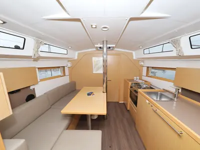 Salon of One, a Beneteau Oceanis 38 sailboat at Grad Biograd na Moru, Croatia