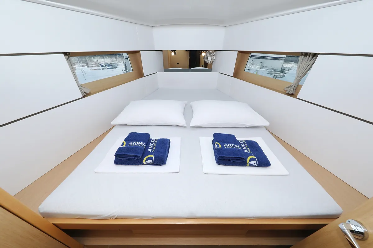 Cabin on One, a Beneteau Oceanis 38 sailboat at Grad Biograd na Moru, Croatia