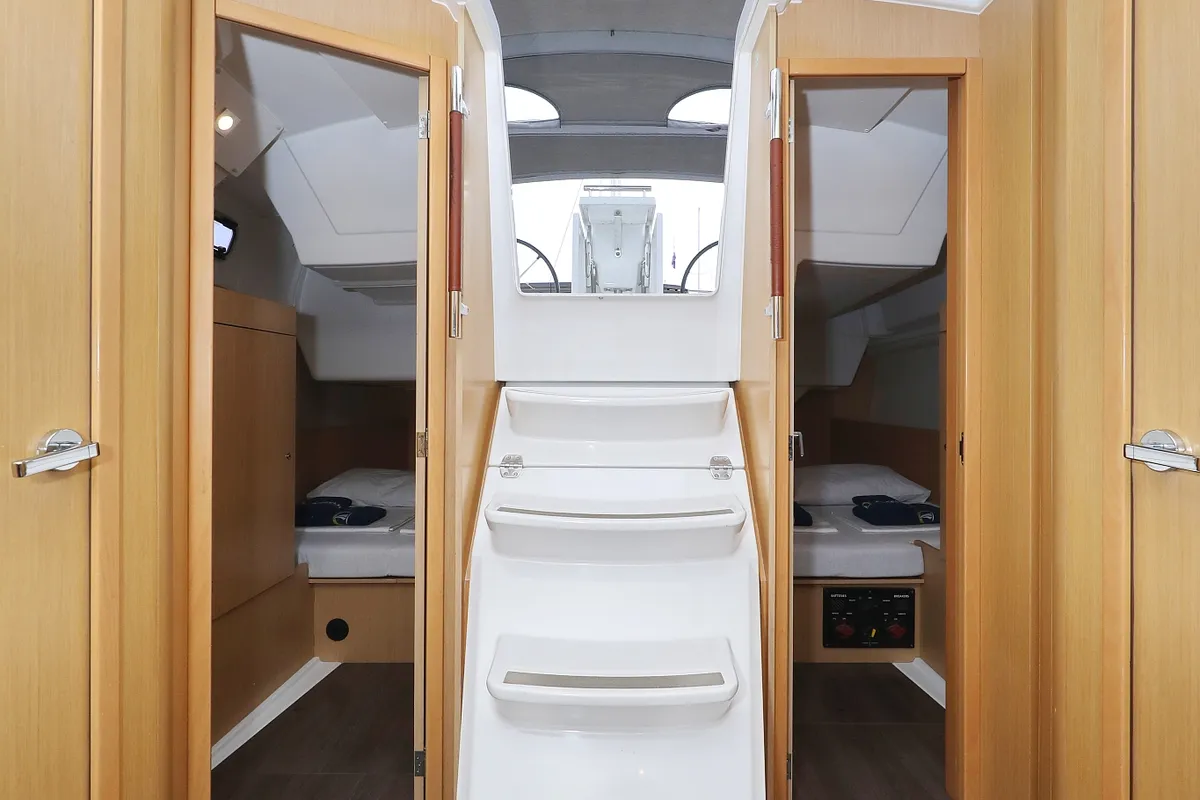 Salon of One, a Beneteau Oceanis 38 sailboat at Grad Biograd na Moru, Croatia