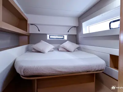 Cabin on Nautitech 46 Fly, a catamaran at Cannigione, Italy