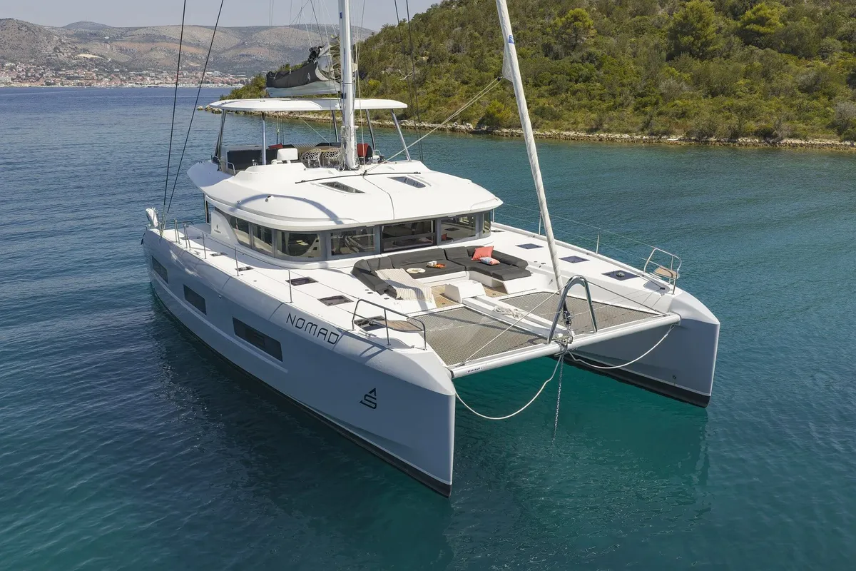 Nomad, a Lagoon 55 catamaran at Seget Donji, Croatia