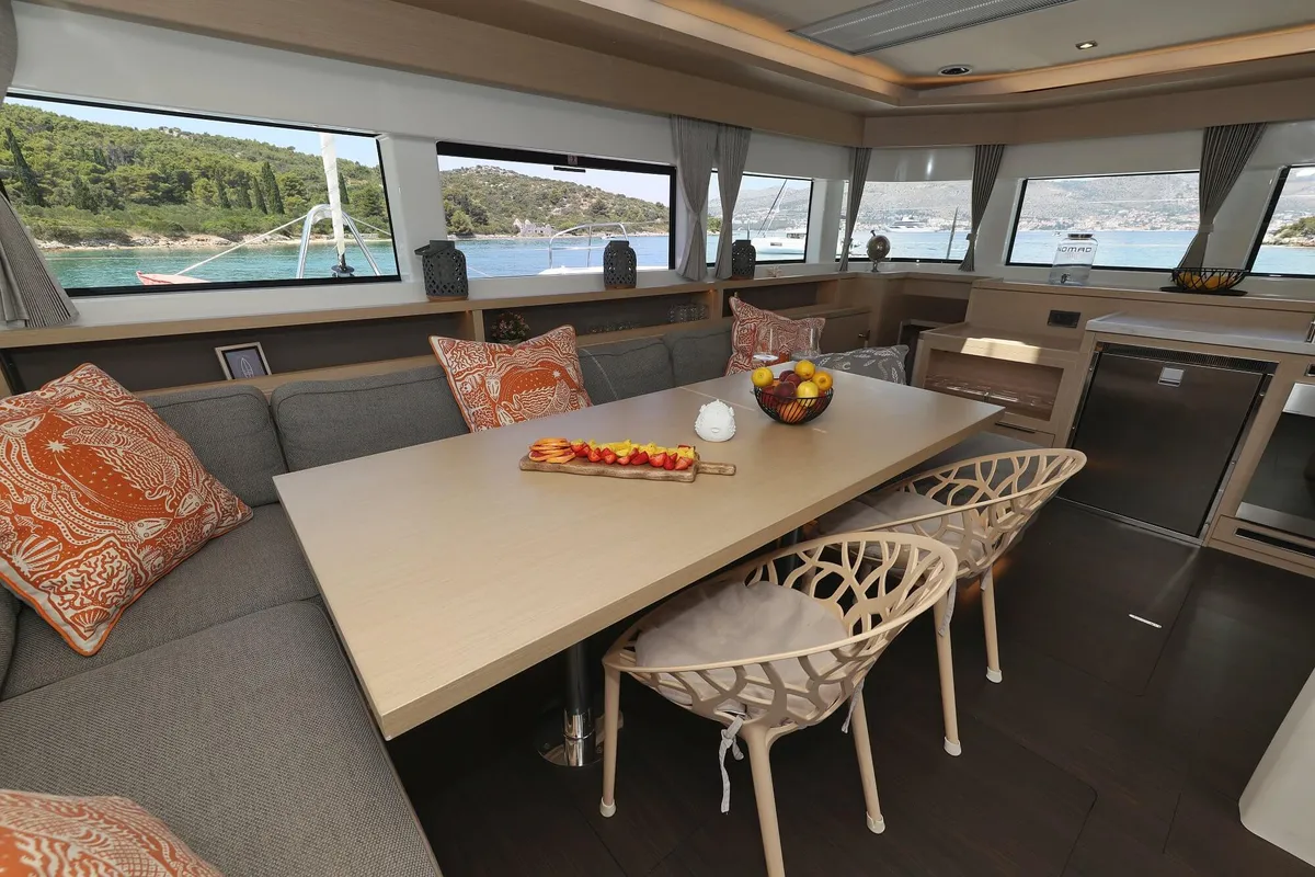 Nomad, a Lagoon 55 catamaran at Seget Donji, Croatia