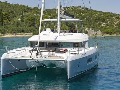 Nomad, a Lagoon 55 catamaran at Seget Donji, Croatia