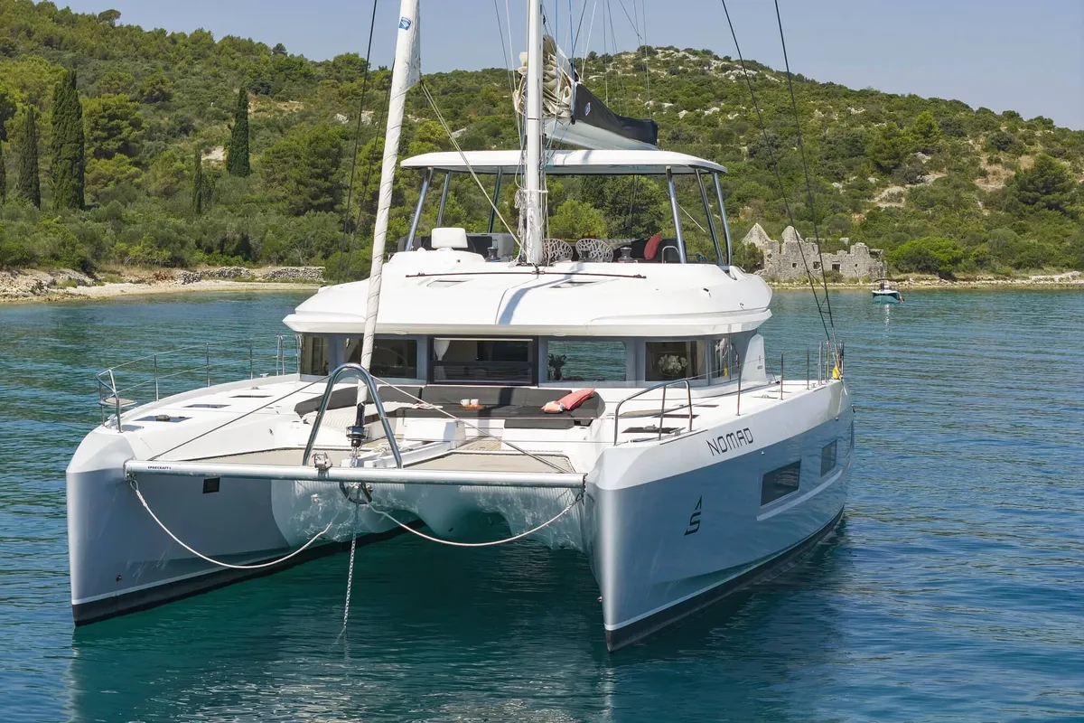 Nomad, a Lagoon 55 catamaran at Seget Donji, Croatia