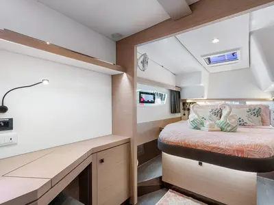 Head on Pizza My Heart, a Fountaine Pajot Isla 40 catamaran at Road Town, British Virgin Islands