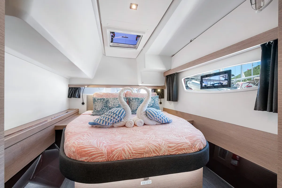 Pizza My Heart, a Fountaine Pajot Isla 40 catamaran at Road Town, British Virgin Islands
