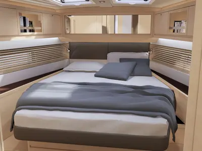Cabin on OPTASIA, a Dufour 470 sailboat at Municipal Unit of Rhodes, Greece