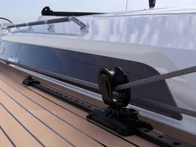 Deck of OPTASIA, a Dufour 470 sailboat at Municipal Unit of Rhodes, Greece